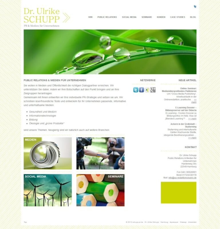 schupp-pr.de | WordPress | Design: goldmaire-kommunikation.de | Genesis / studiopress